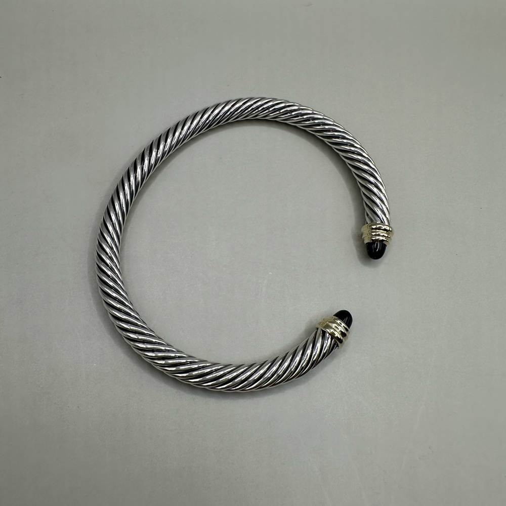 Black onyx 5mm cable bracelet David Yurman
